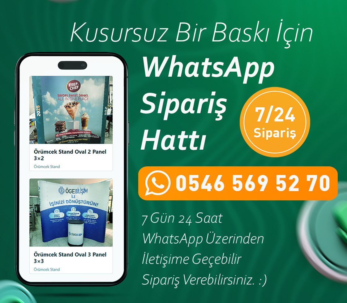 Roll Up Banner 85x200cm " Mekanizma ve Baskı"